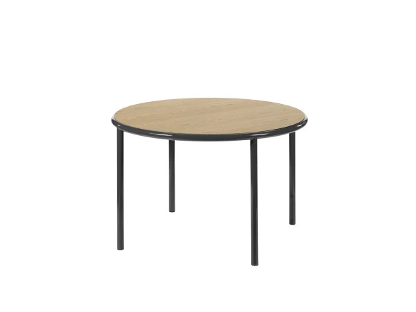 valerie_objects Wooden Table Round - zwart - Eiken - Ø 120 cm