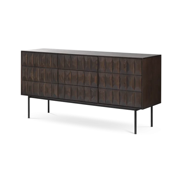 Vanja houten sideboard donkerbruin - 160 x 45 cm