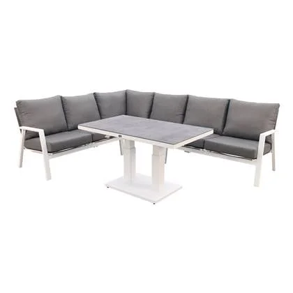 VDG Azoren lounge dining set links - white (tafel verstelbaar)