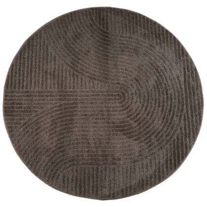 Veer Carpets - Vloerkleed Ella Brown Rond ø280 cm