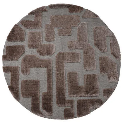Veer Carpets - Vloerkleed Liana Bruin Rond ø160 cm