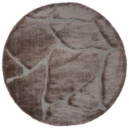 Veer Carpets - Vloerkleed Macy Bruin Rond ø160 cm