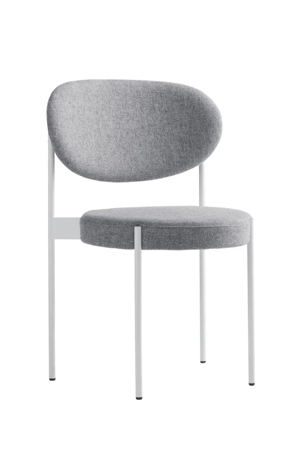 Verpan Series 430 Stoel - wit - Kvadrat Hallingdal 130 - grijs gevlekt