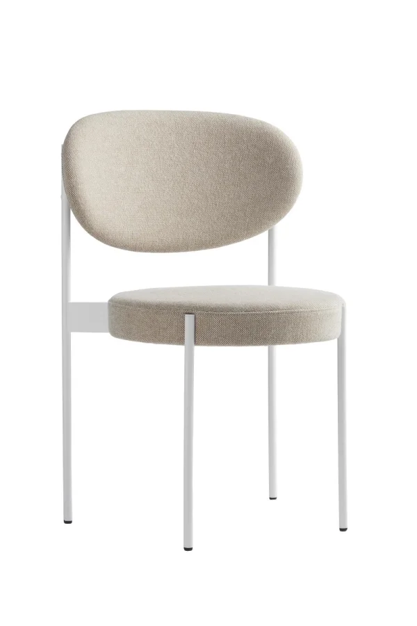 Verpan Series 430 Stoel - wit - Kvadrat Hallingdal 220 - beige