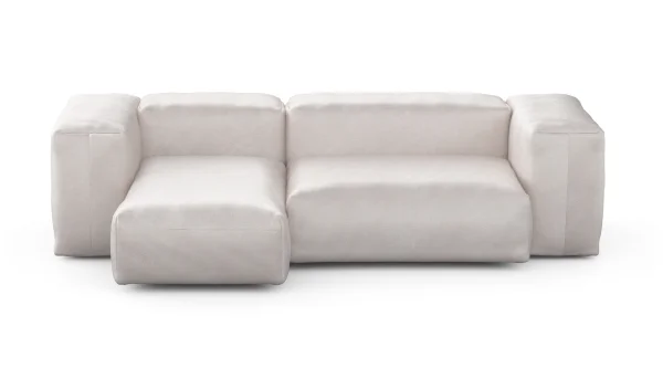 vetsak Two Module Chaise Sofa Velvet 209 x 115 cm - Velvet creme