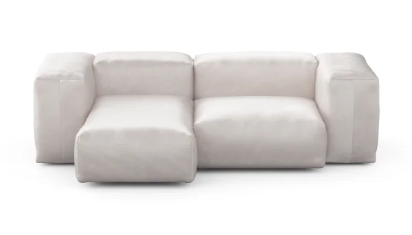 vetsak Two Module Chaise Sofa Velvet 230 x 115 cm - Velvet creme