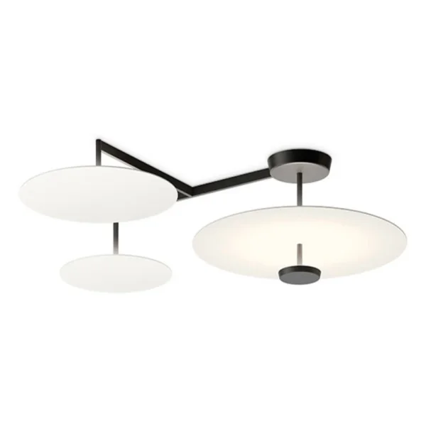 Vibia - Flat LED plafondlamp 4-lamps Ø 55 cm wit