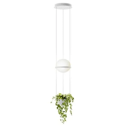 Vibia Palma Hanglamp 3724 LED Ø22 met plantenbak mat wit