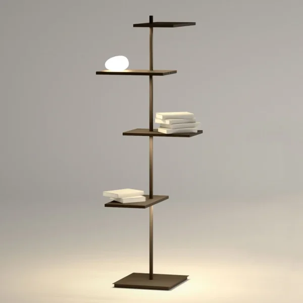 Vibia - Suite LED vloerlamp, bruin, 133 cm