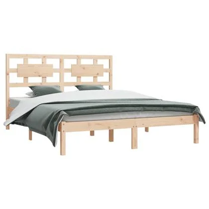 vidaXL Bedframe massief grenenhout 150x200 cm