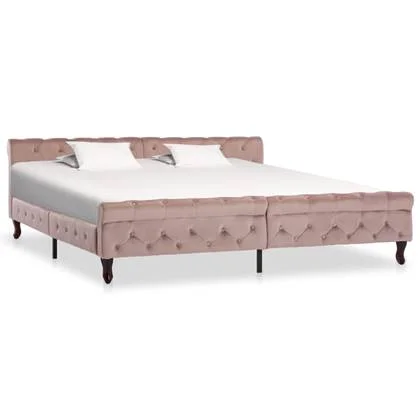 vidaXL Bedframe Roze 200 x 200 cm