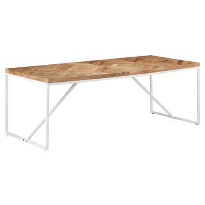 vidaXL Eettafel Wit 200 x 90 x 76 cm