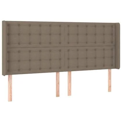 vidaXL Hoofdbord LED 163x16x118|128 cm stof taupe