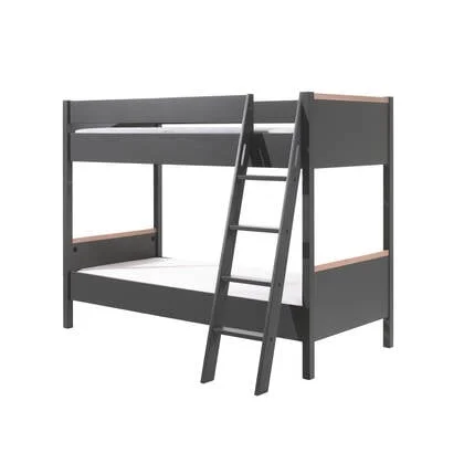 Vipack London Stapelbed 90 x 200 cm - Antraciet