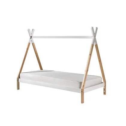 Vipack Tipi Eenpersoonsbed 90 x 200 cm - Naturel Wit