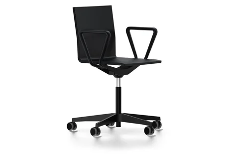 Vitra .04 Bureaustoel - basic dark - met armleuning