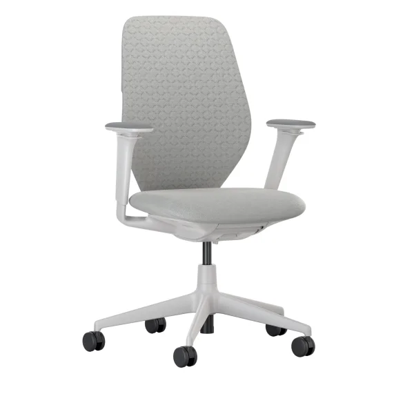 Vitra ACX Soft Bureaustoel - Grid Knit 01 stone grey - Quilted Knit 01 stone grey