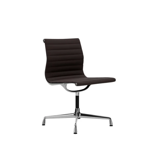 Vitra Aluminium Chair EA 101 - gepolijst - Hopsak - kastanje/moorbruin