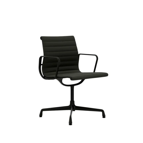 Vitra Aluminium Chair EA 103 - diepzwart - Hopsak - nero/forest - Glijders voor harde vloer