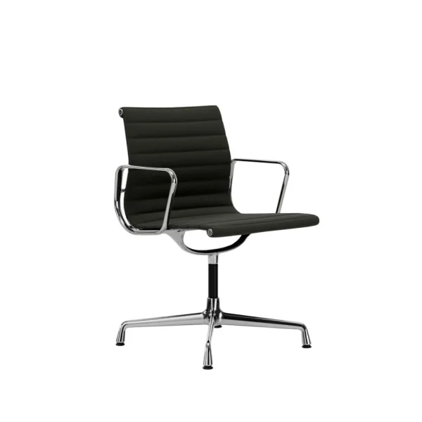 Vitra Aluminium Chair EA 103 - gepolijst - Hopsak - nero/forest - Glijders voor harde vloer