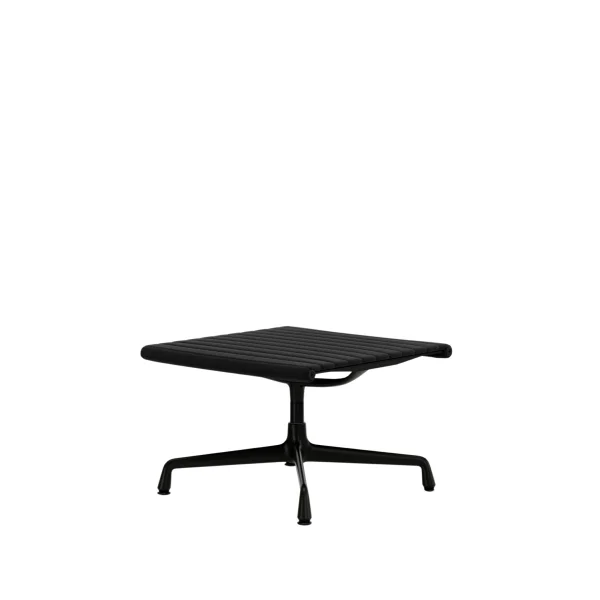 Vitra Aluminium Chair - EA 125 - Kruk - diepzwart - Leder nero