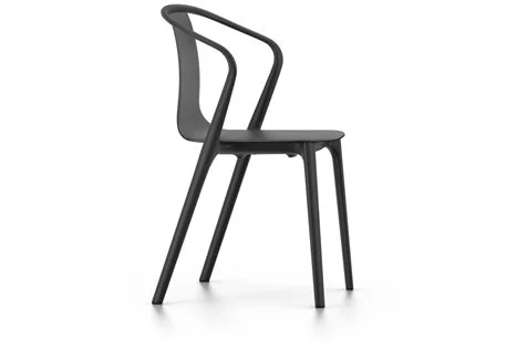 Vitra Belleville Chair met armleuningen - essen zwart