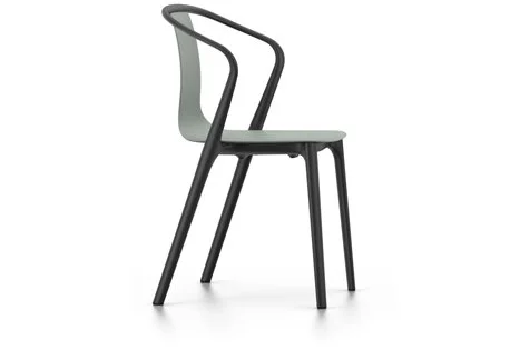 Vitra Belleville Chair met armleuningen - mosgrijs