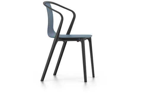 Vitra Belleville Chair met armleuningen - zeeblauw