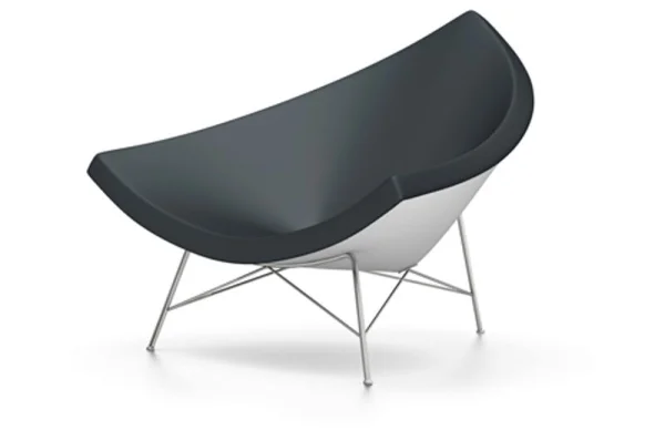 Vitra Coconut Chair - Leder - asfalt