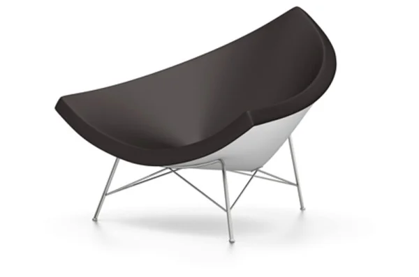 Vitra Coconut Chair - Leder - chocolade