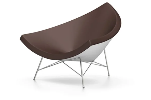 Vitra Coconut Chair - Leder - kastanje