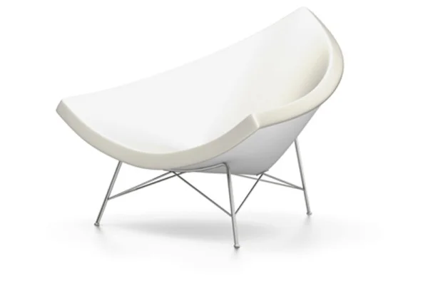 Vitra Coconut Chair - Leder - snow