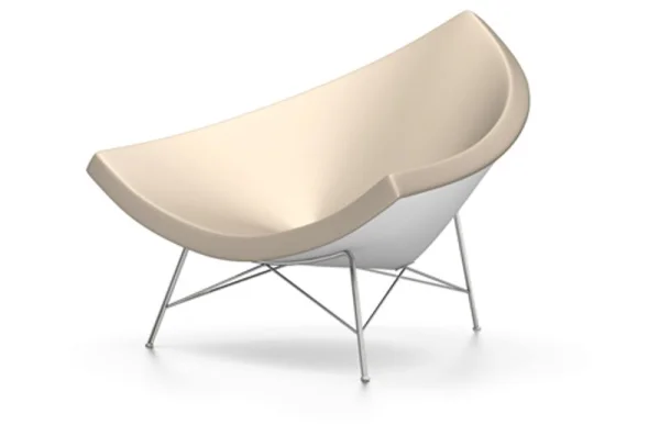 Vitra Coconut Chair - Leder - zand