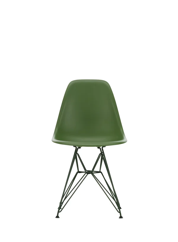 Vitra DSR Colours Eames Plastic Side Chair - forest - Glijders voor harde vloer