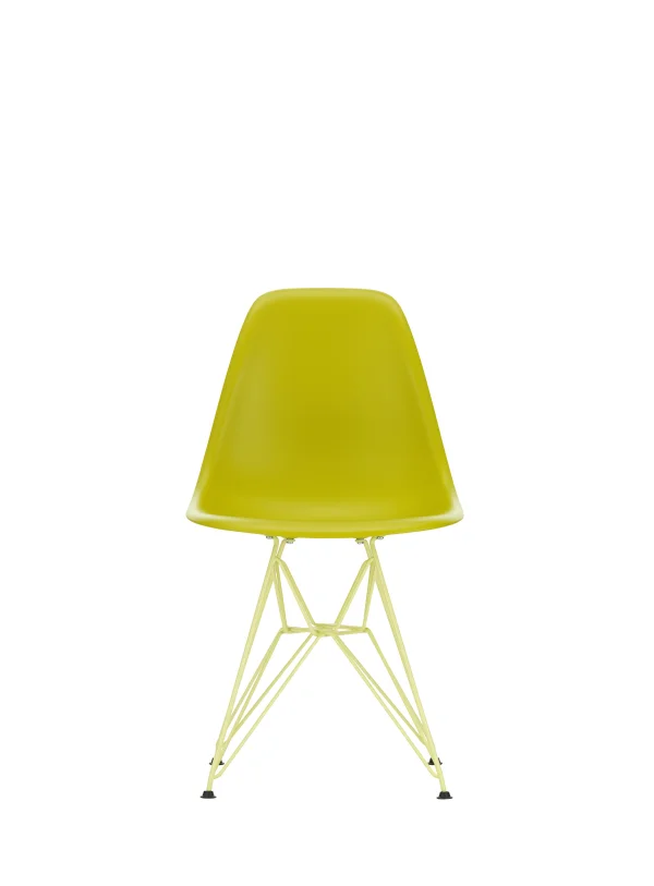 Vitra DSR Colours Eames Plastic Side Chair - mosterd - Glijders voor harde vloer