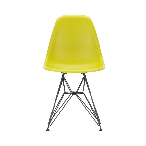Vitra DSR Eames Plastic Side Chair - basic dark gepoedercoat - mosterd RE