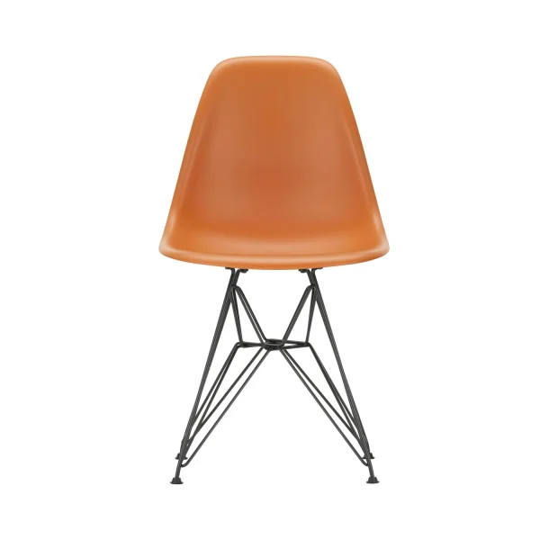 Vitra DSR Eames Plastic Side Chair - basic dark gepoedercoat - roestoranje RE