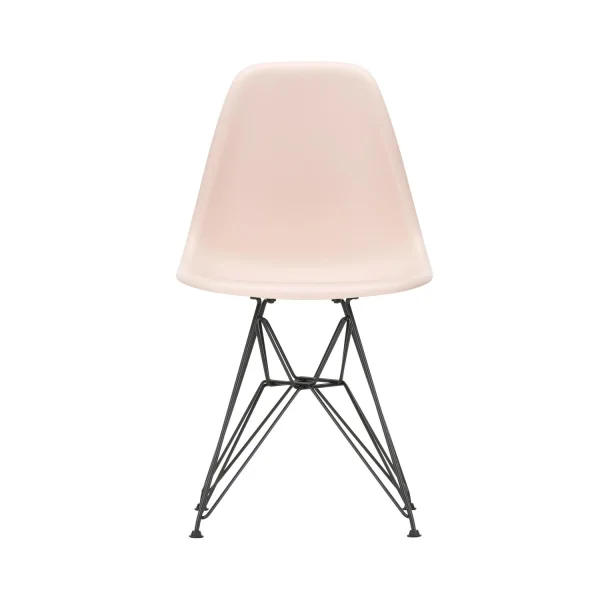 Vitra DSR Eames Plastic Side Chair - basic dark gepoedercoat - zachtroze RE