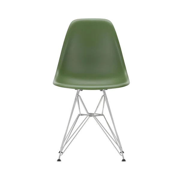 Vitra DSR Eames Plastic Side Chair - verchroomd - forest RE
