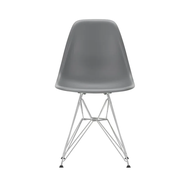 Vitra DSR Eames Plastic Side Chair - verchroomd - granietgrijs RE
