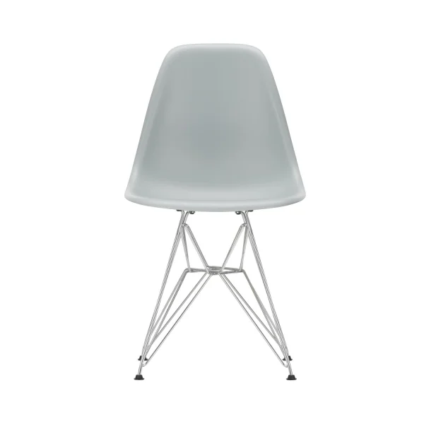 Vitra DSR Eames Plastic Side Chair - verchroomd - lichtgrijs RE