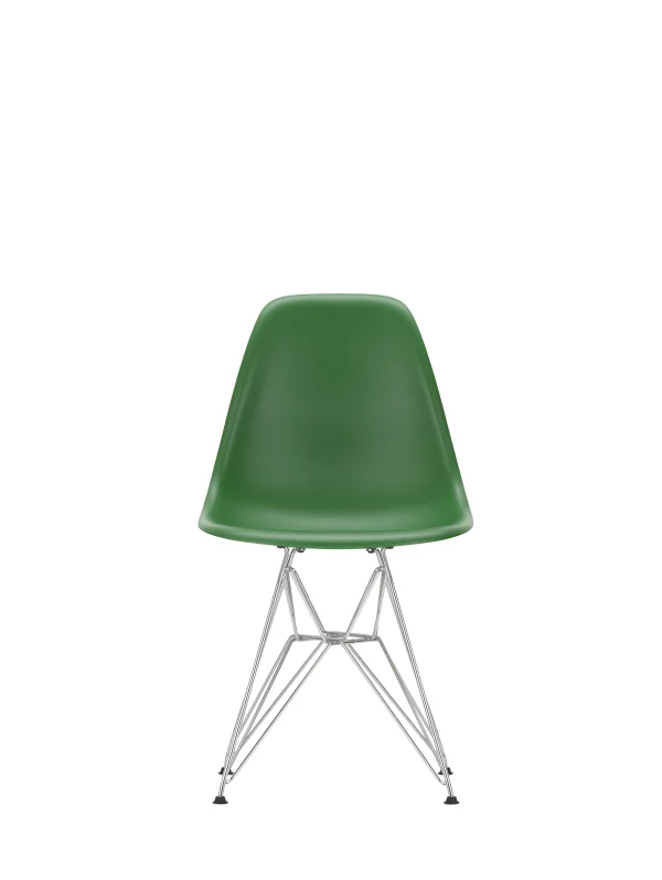 Vitra DSR Eames Plastic Side Chair - verchroomd - smaragd RE