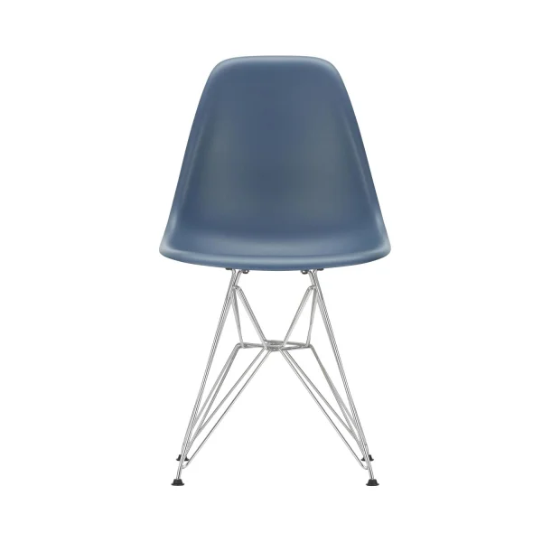 Vitra DSR Eames Plastic Side Chair - verchroomd - zeeblauw RE