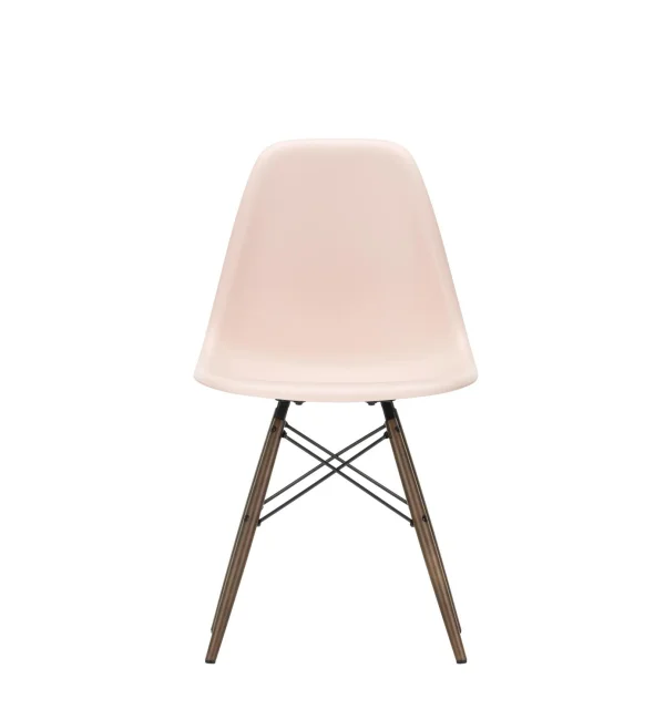 Vitra DSW Eames Plastic Side Chair - donkere esdoorn - zachtroze RE