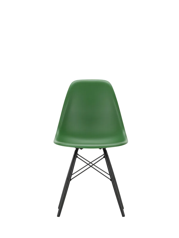 Vitra DSW Eames Plastic Side Chair - esdoorn zwart - smaragd RE