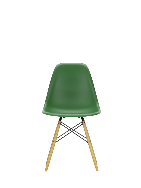 Vitra DSW Eames Plastic Side Chair - gelige esdoorn - smaragd RE