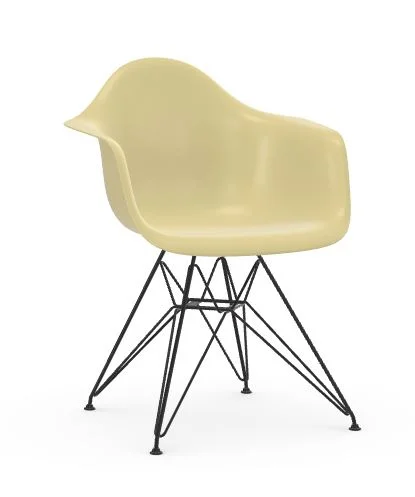 Vitra Eames Fiberglass Chair DAR - Parchment - basic dark gepoedercoat