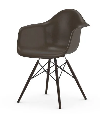 Vitra Eames Fiberglass Chair DAW - Elephant Hide Grey - donkere esdoorn