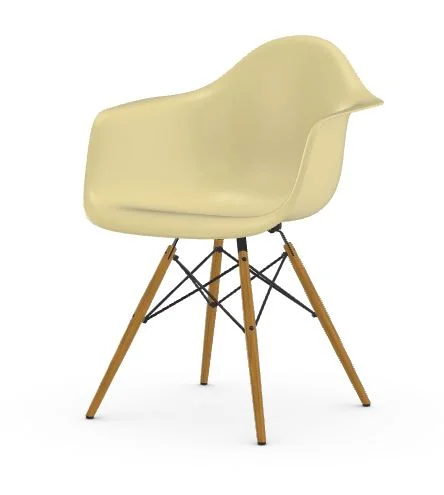 Vitra Eames Fiberglass Chair DAW - Parchment - gelige esdoorn