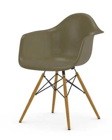 Vitra Eames Fiberglass Chair DAW - Raw Umber - gelige esdoorn